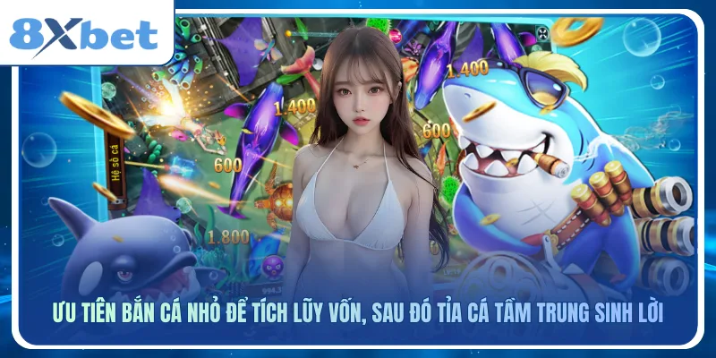 Ưu tiên bắn cá nhỏ để tích lũy vốn, sau đó tỉa cá tầm trung sinh lời